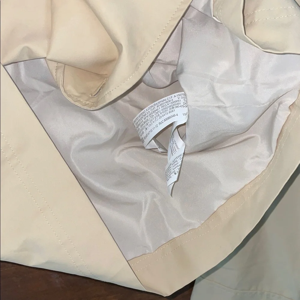 Zara Women's Tan Double-Breasted Trench Coat - Picture 8 of 10